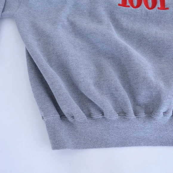 VTG Russell Athletic York Football  1001 Embroidered Gray Crew Neck Sweater XXL - Picture 7 of 9